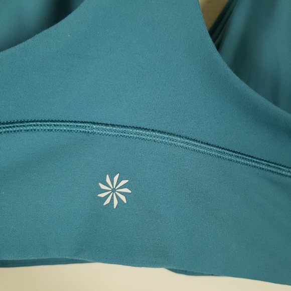 Athleta Transcend Plunge Bra Blue/Green XL - Picture 6 of 6